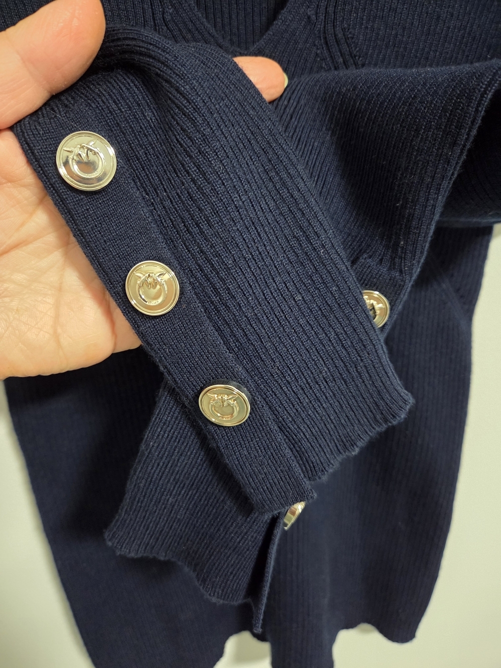 PINKO Ribbed Stretch Wool Jumper - Picture 2 of 8